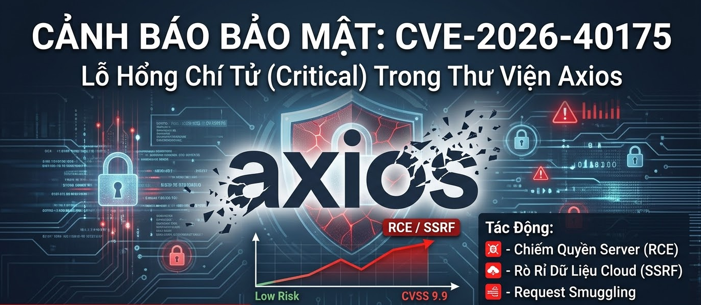 CẢNH BÁO BẢO MẬT: Lỗ hổng nghiêm trọng CVE-2026-40175 trong Axios